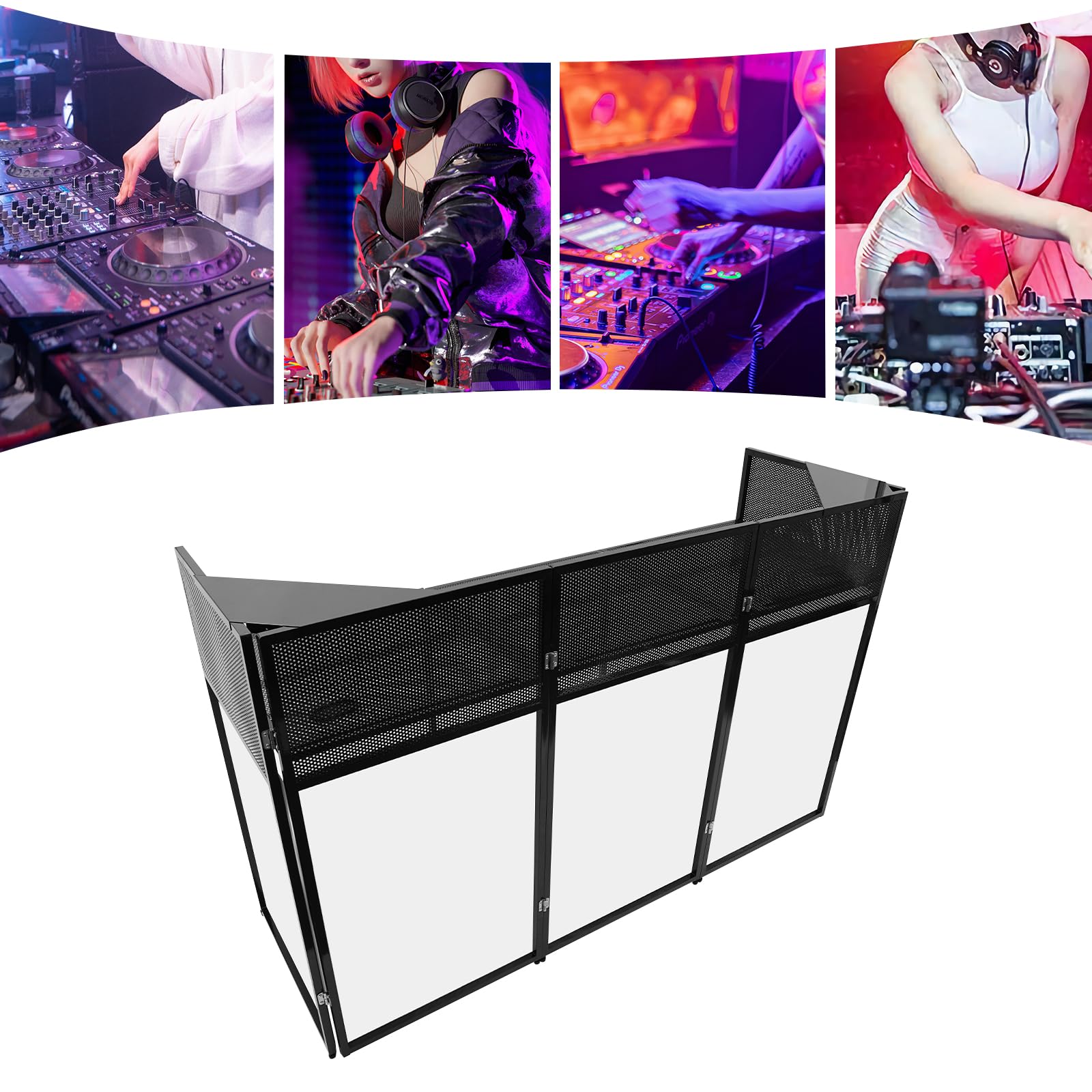 Amazon.com: DJ Booth Table, 73 x 23 Inch Foldable DJ Stand